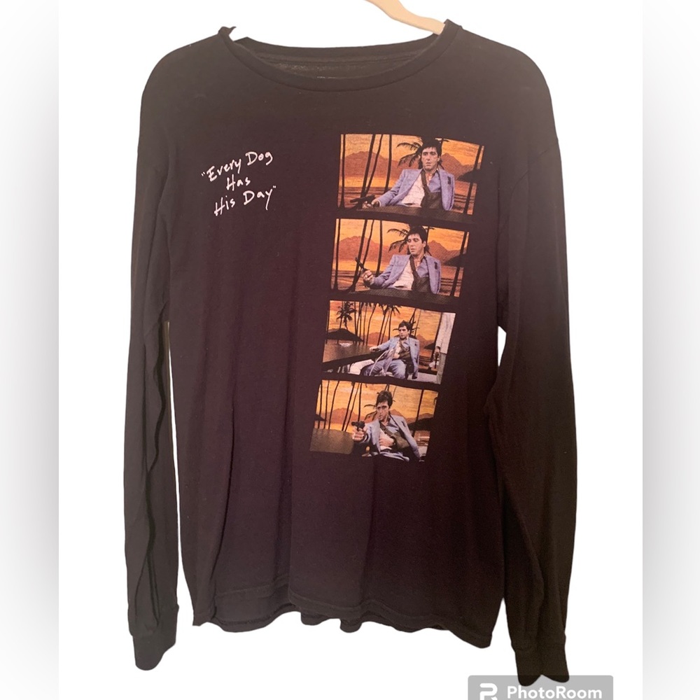 Scarface Long Sleeve Tee Size M Robert Deniro “Every Dog Has It’s Day”